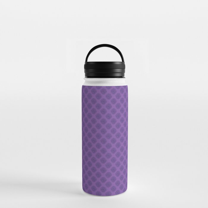 Fuzzy Dots Purple Water Bottle
