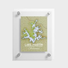 Lake Martin Alabama Travel poster. Floating Acrylic Print