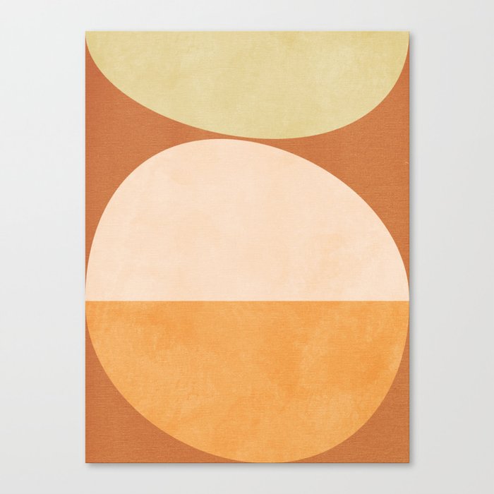 mid century geometry boho abstract summer Canvas Print