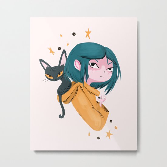 Twitchy, Witchy Girl Metal Print