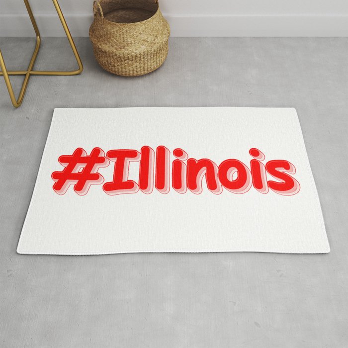 "#Illinois " Cute Design. Buy Now Rug