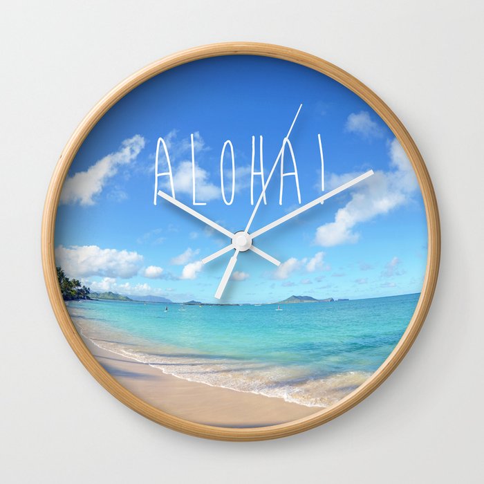 Lanikai Aloha v2 Wall Clock