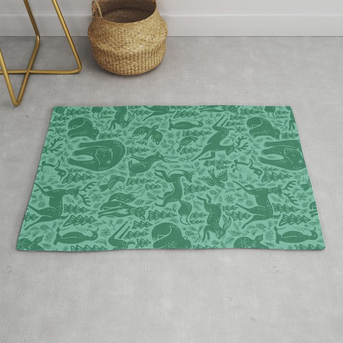 Winter Forest Wonderland Rug