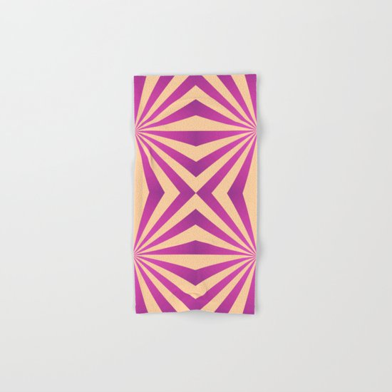 Purple and pale yellow - Geometric game Hand & Bath Towel