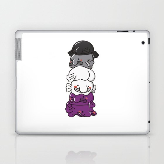 Asexual Flag Pride Lgbtq Blobfish Cute Animals Laptop & iPad Skin
