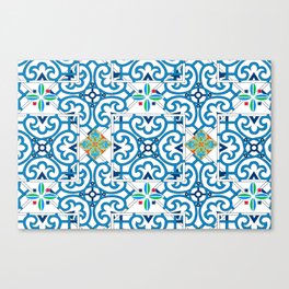 Italian,Sicilian art,majolica,tiles,Moroccan tiles  Canvas Print