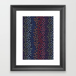 Vibrant Rainbow Galaxy Stars Cosmic Modern Space Framed Art Print
