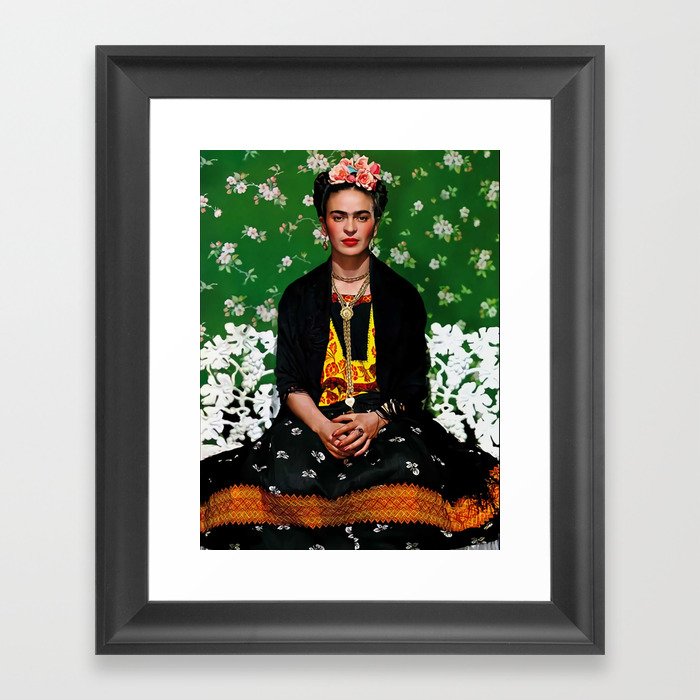 Frida Kahlo Poster Frida Kahlo Portrait Print Mexican Art Framed Art Print