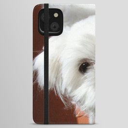 Cute Maltese asking for a treat iPhone Wallet Case