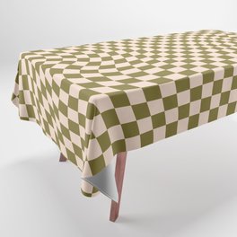 Check VI - Green Twist — Checkerboard Print Tablecloth