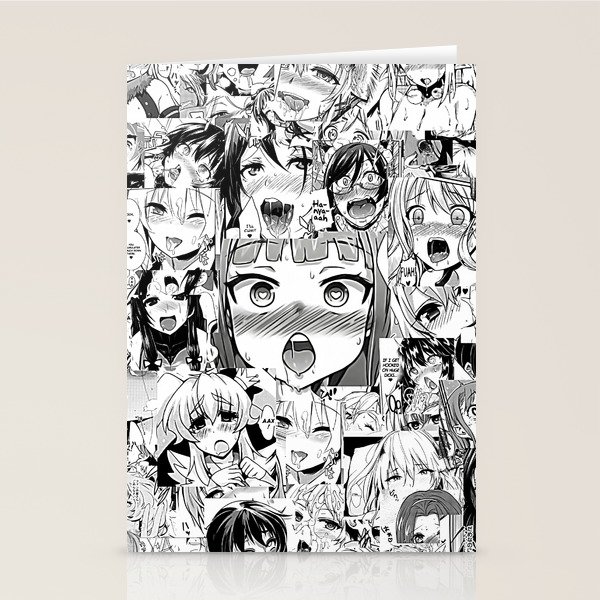 ahegao classic stationery cards by dima v