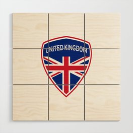 Great Britain coat of arms flags design Wood Wall Art