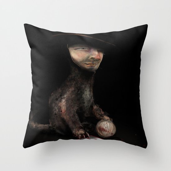 Charles the cat Throw Pillow