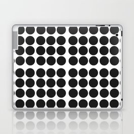 Black On White Dots Retro Modern Pattern Laptop Skin