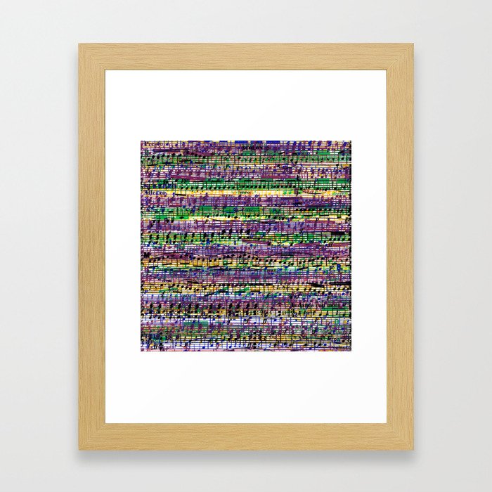 Beethoven Op 29 - Rainbow Music Collage Framed Art Print