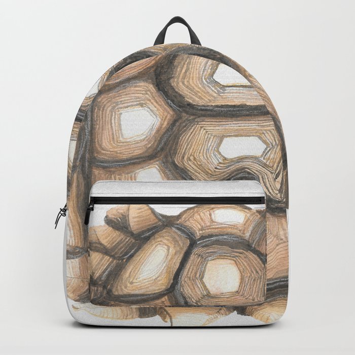 Yellow and Brown Tortoise Shell Backpack