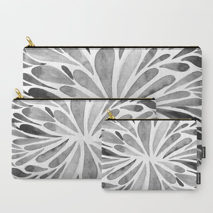 Symmetric drops - black and white Carry-All Pouch