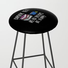 Drink Tea Read Books Happy Book Reading Bookworm Bar Stool