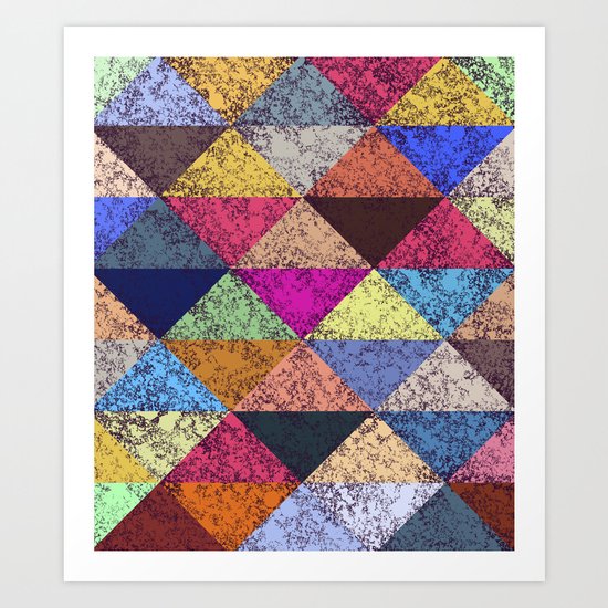 Color texture, Geometric background Art Print