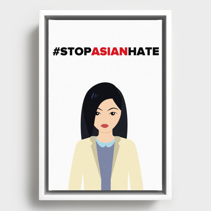 Stop Asian Hate AAPI Asian Lives Matter asian girl Framed Canvas