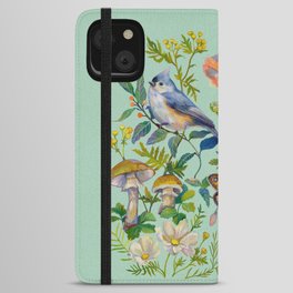 Flower Birds Garden iPhone Wallet Case