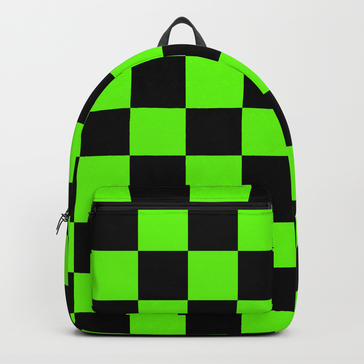 green and black backpack