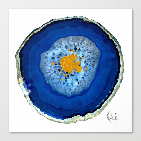 Agate Blue Canvas Print