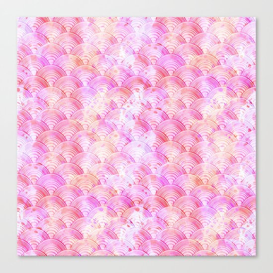 Pink waves pattern Canvas Print
