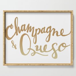 Champagne & Queso Serving Tray