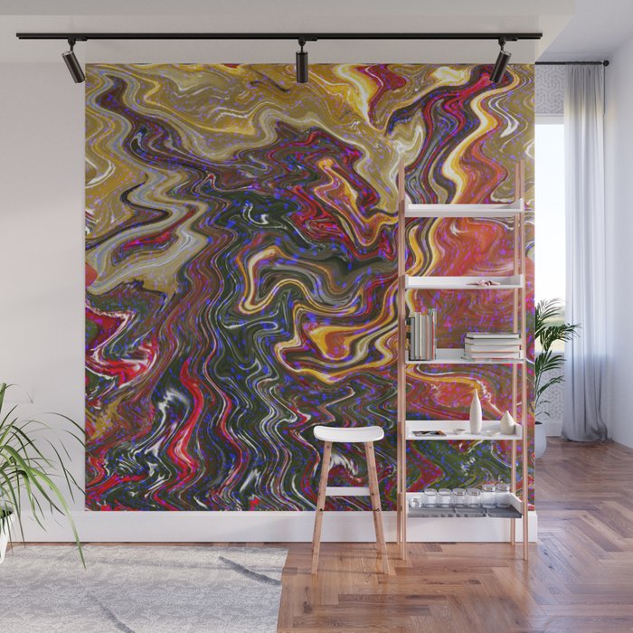 Colourful Smoke Trippy Abstract Psychedelic Artwork Wall Mural