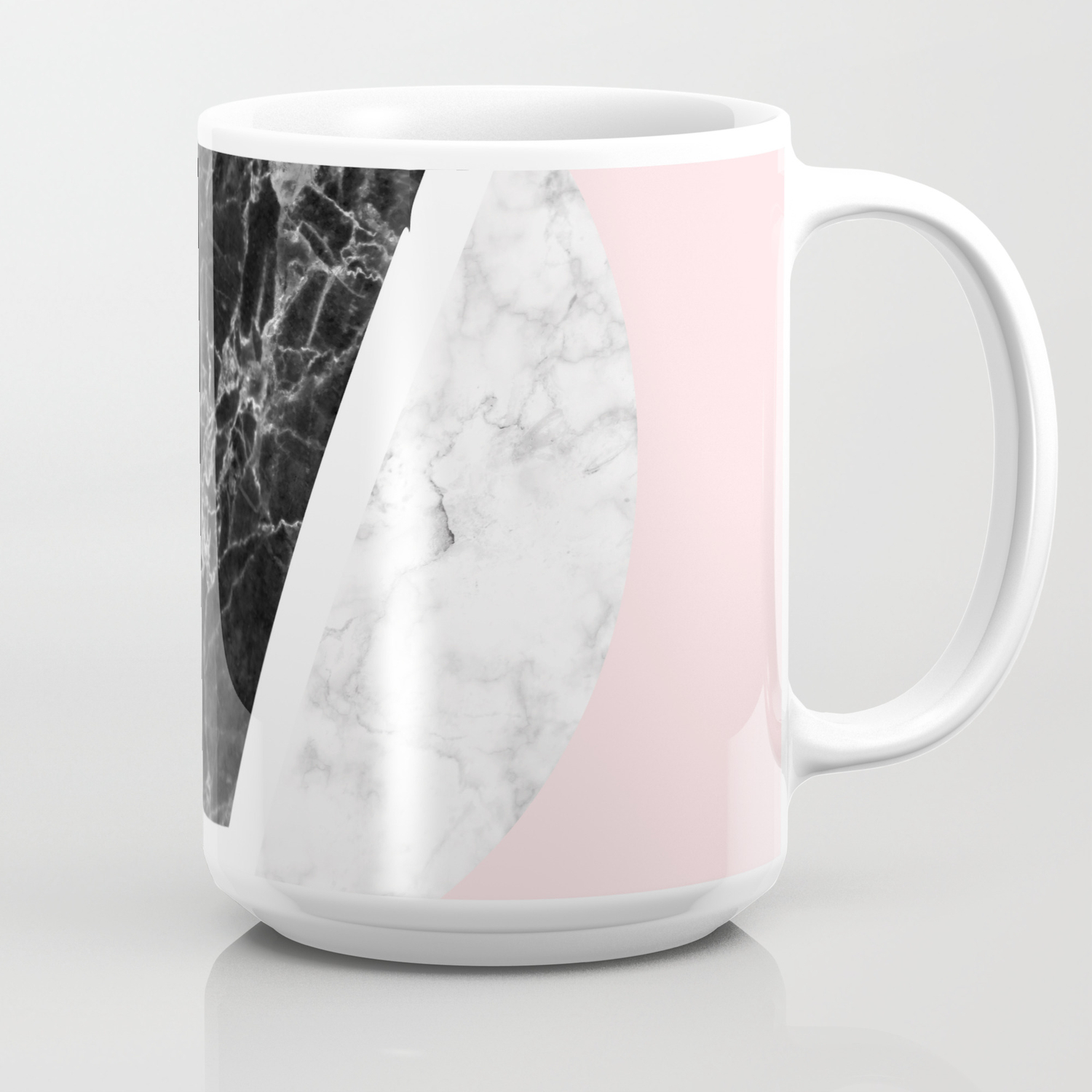 Modern Minimalist Black And White Marble Art Scandinavian