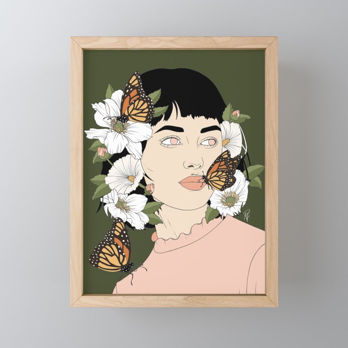 Butterfly Kisses Framed Mini Art Print