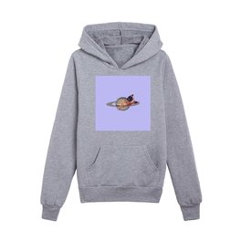 need some space lilac Kids Pullover Hoodies