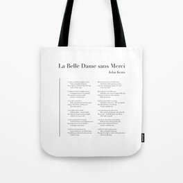 La Belle Dame sans Merci by John Keats Tote Bag