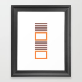 Minimal symmetric geometry 6 Framed Art Print