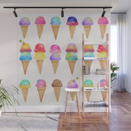 Summer Ice Cream Cones Wall Mural