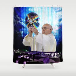 DJ Earth Pope Francis, EDM Holy Father Shower Curtain