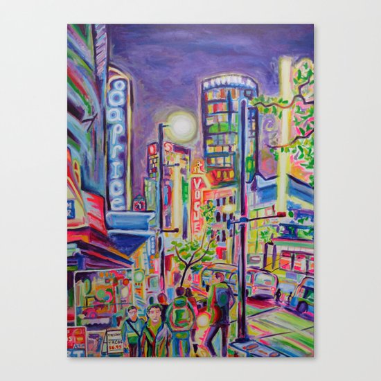 Granville At The Warehouse, Vancouver Canvas Print