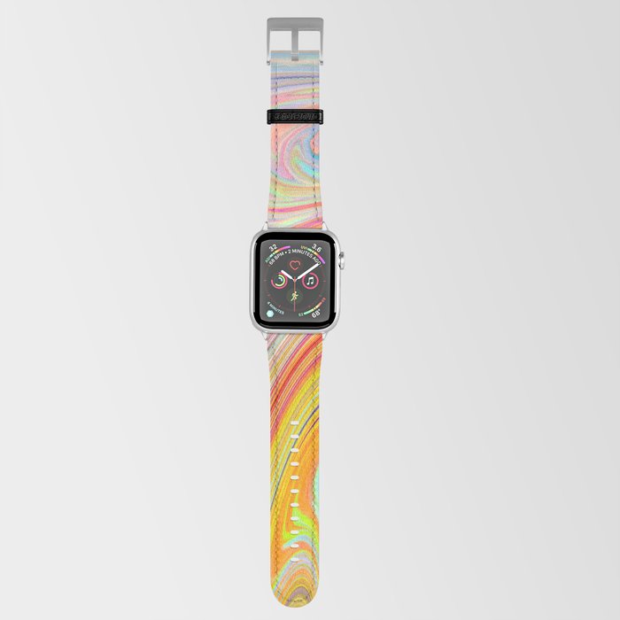 Psychedelic Wavy Abstract Artwork Apple Watch Band