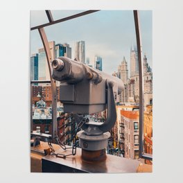 Views of New York City | Skyline Views in the Fog | NYC Poster