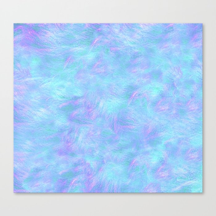 turquoise, pink and blue, abstract painting Canvas Print