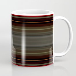 Sunset Orange and Grey Stripes Coffee Mug