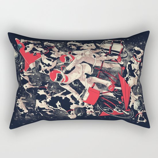 Space Dairy Farming Rectangular Pillow