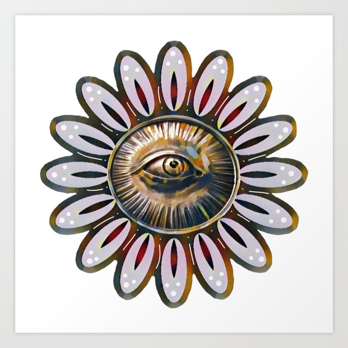Eyeball Flower Art Print