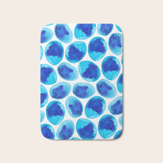 Blue Abstract Bath Mat