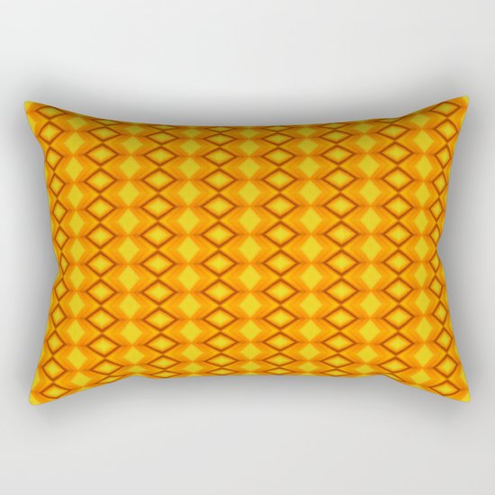 Diamonds II - orange/yellow Rectangular Pillow