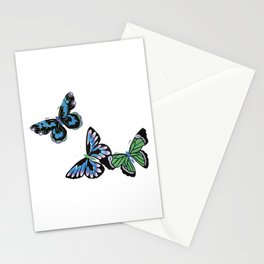 Vintage Watercolor Painting Of Japanese Butterfly  Stationery Card