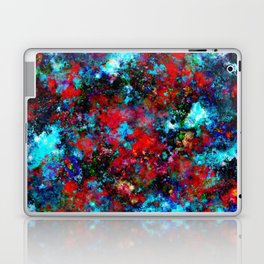 Angry sky and red petals Laptop Skin