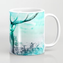 meadow elk turquoise aesthetic wildlife art altered photography Coffee Mug