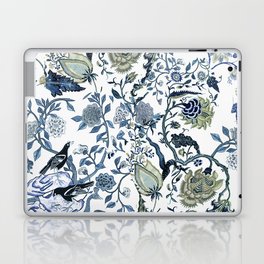 Blue vintage chinoiserie flora Laptop Skin